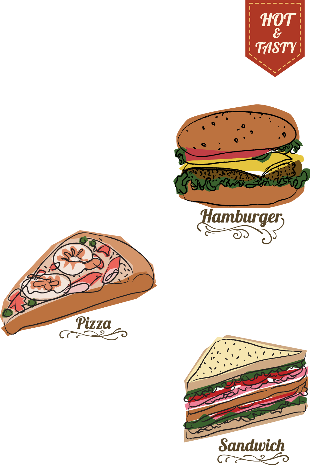 Fast Food Favorites Illustration