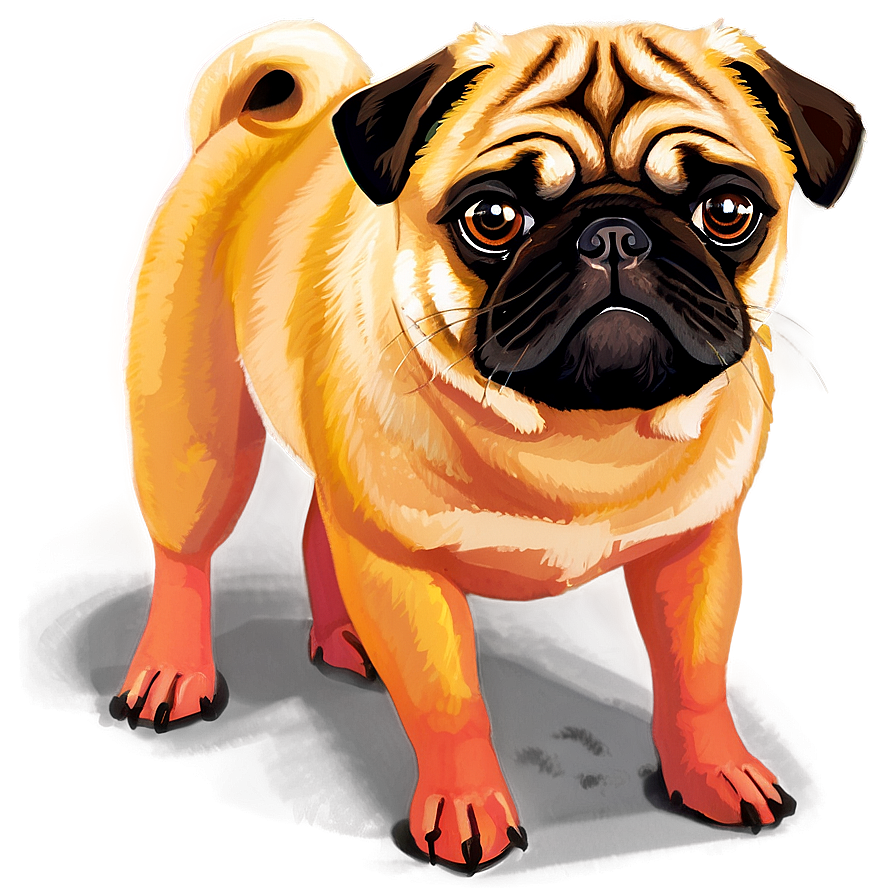 Fawn Colored Pug Png 05232024