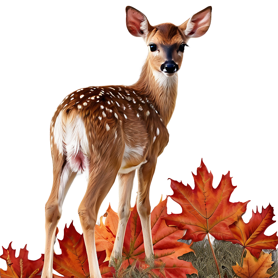 Fawn In Autumn Png 06242024