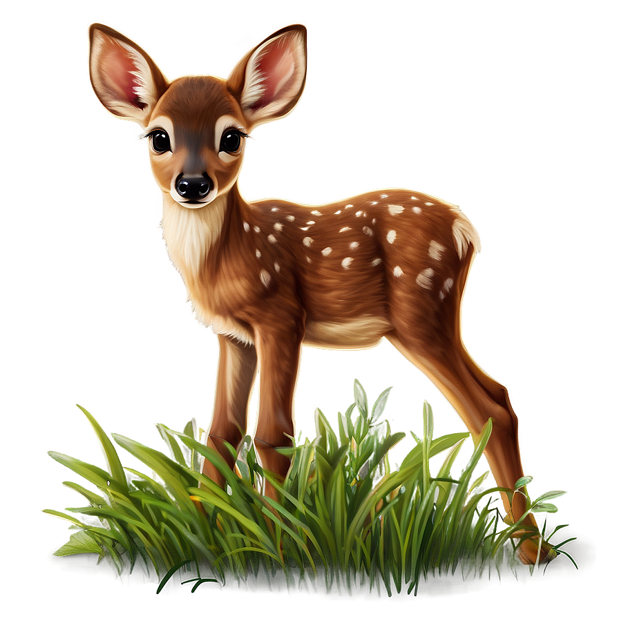 Fawn In Grass Png 06242024