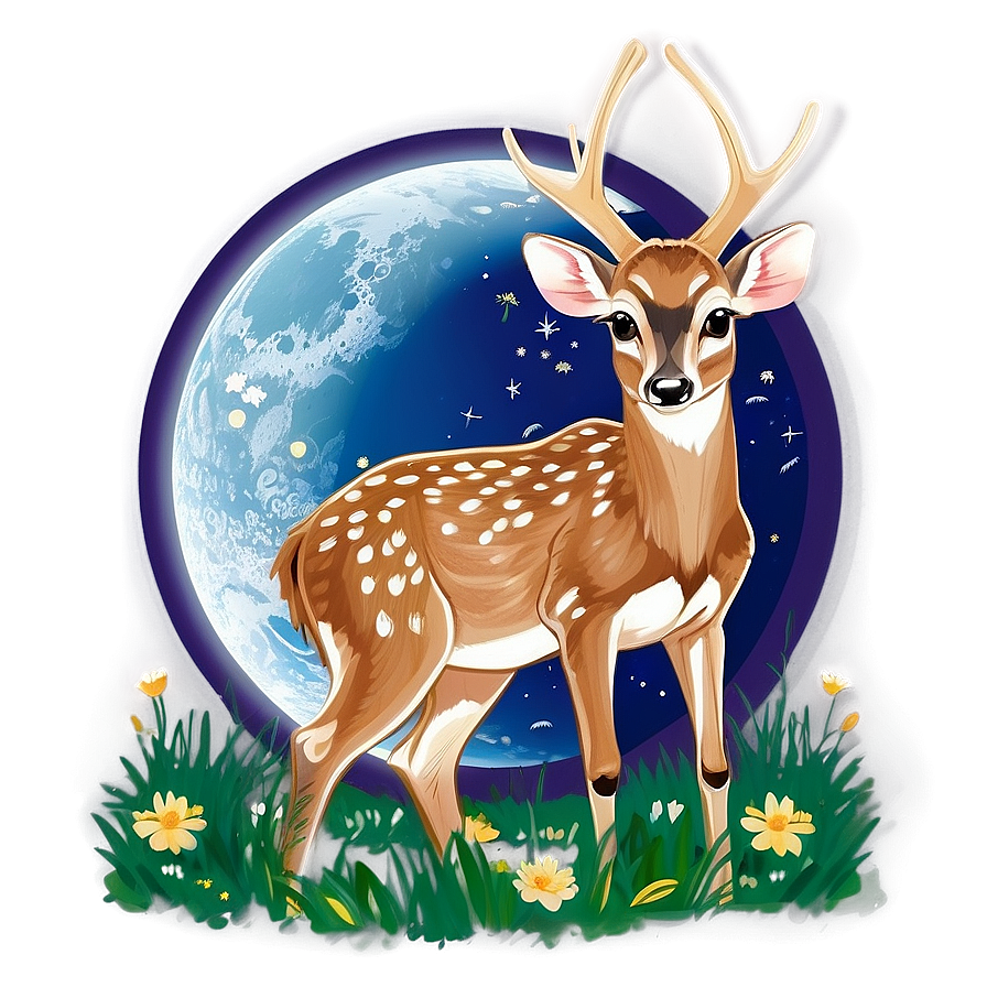 Fawn Under Moonlight Png 06242024