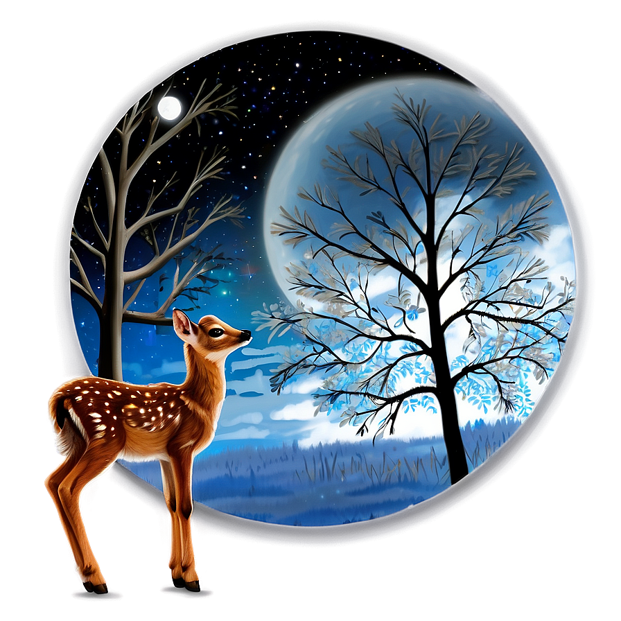 Fawn Under Moonlight Png Gxj58