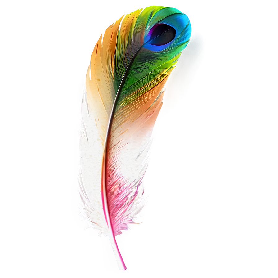 Feather On Vintage Paper Png 19