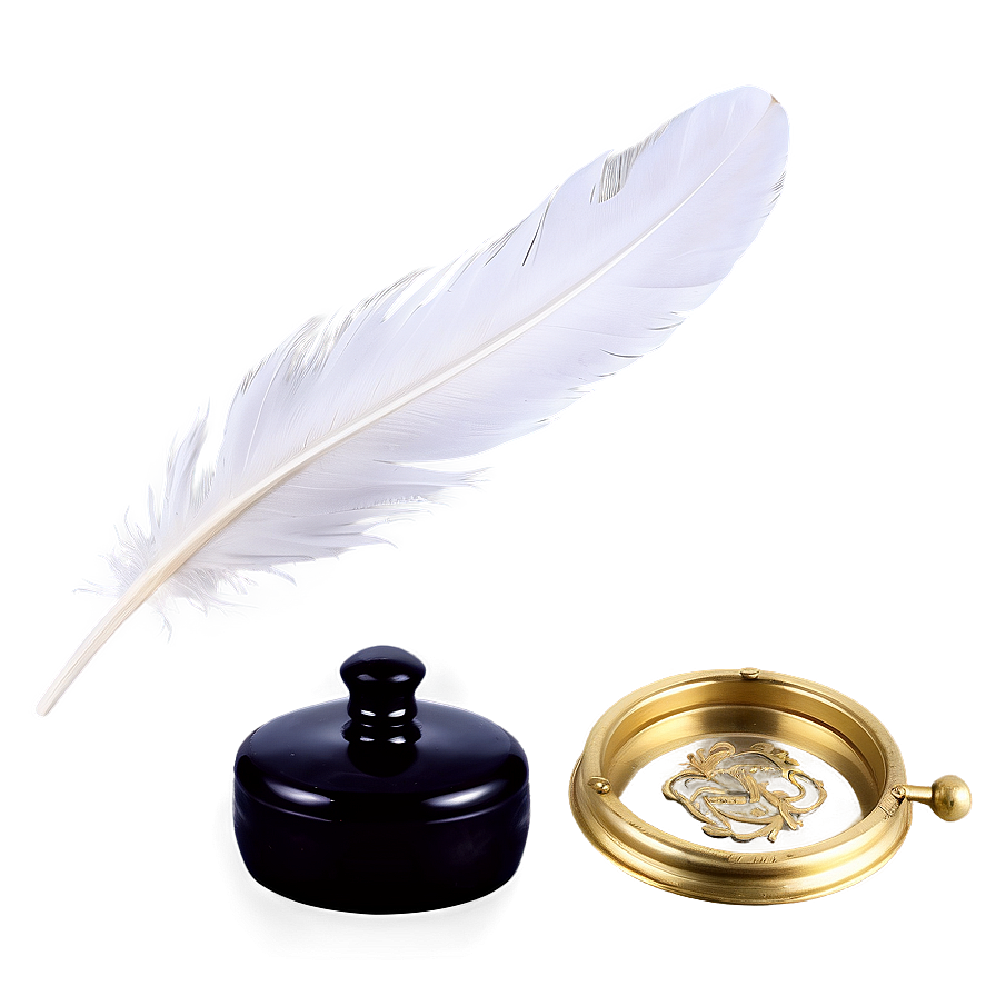 Feather Quill And Inkwell Png 94