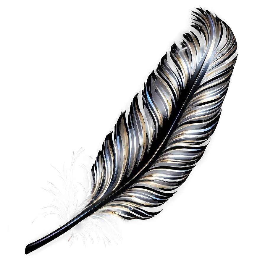 Feather With Sparkles Png Lso76