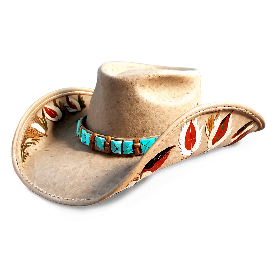 Feathered Cowgirl Hat Png 06132024