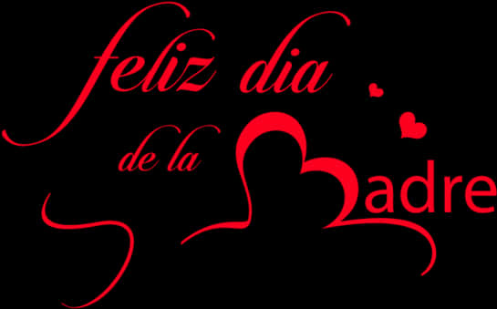 Feliz Diadela Madre Red Scripton Black