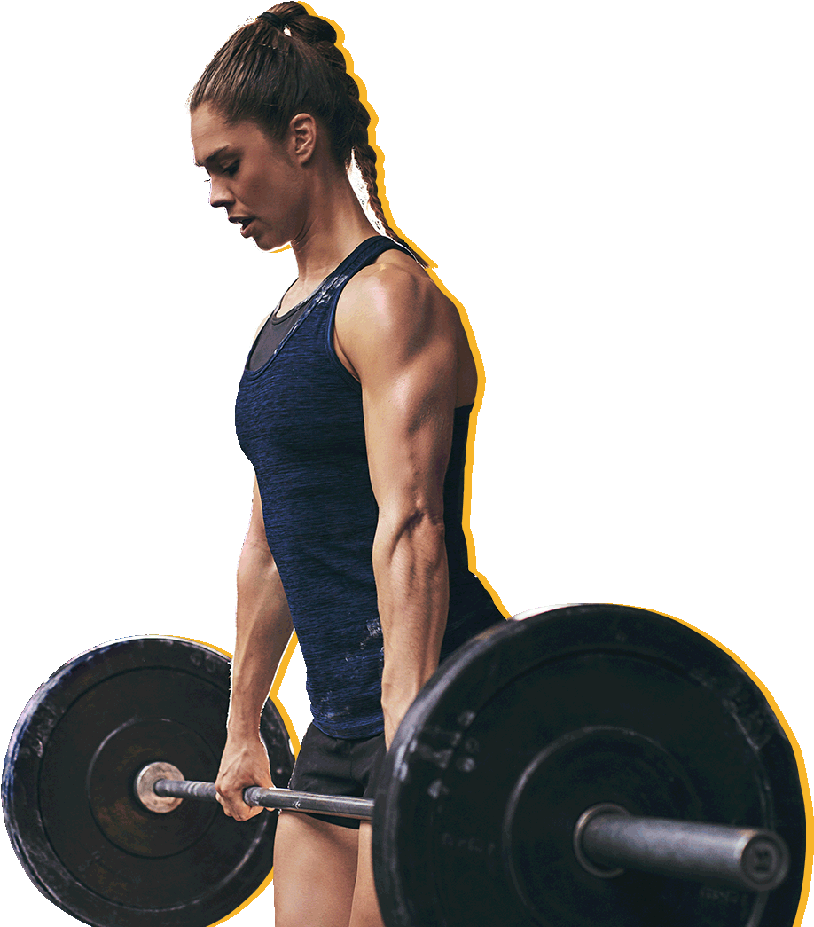 Female Athlete Performing Deadlift Exercise