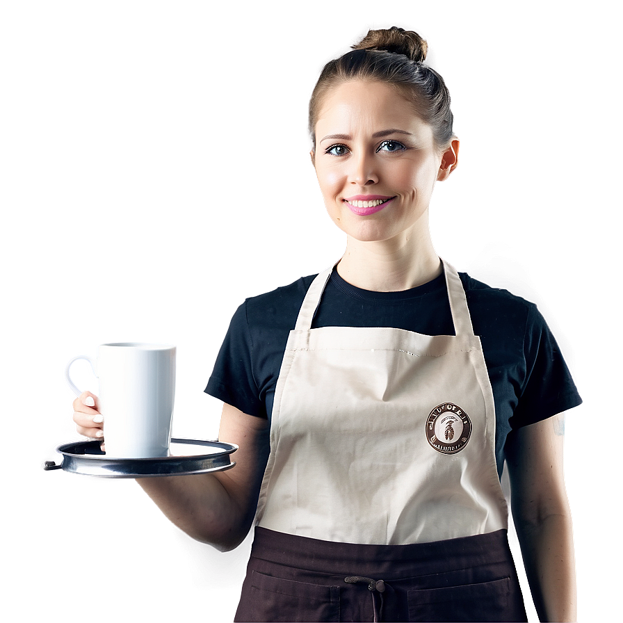 Female Barista Action Png Srn53