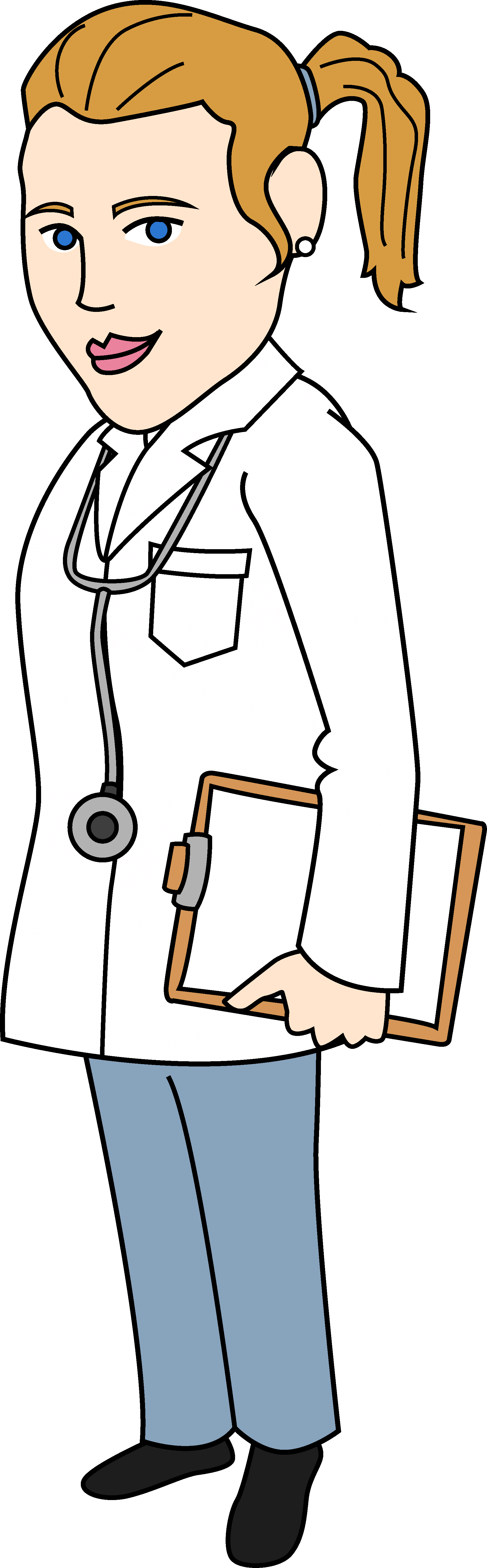 Female Doctor Cartoon Clipart