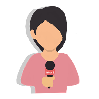 Female News Reporter Illustration