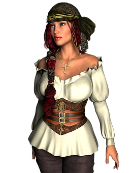 Female Pirate Character Portrait