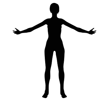 Female Silhouette Spread Arms