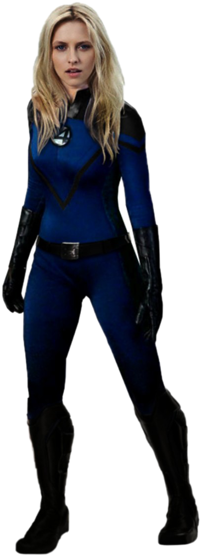 Female Superheroin Blue Costume