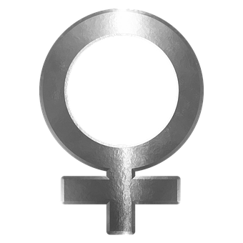 Female Symbol Metallic Texture