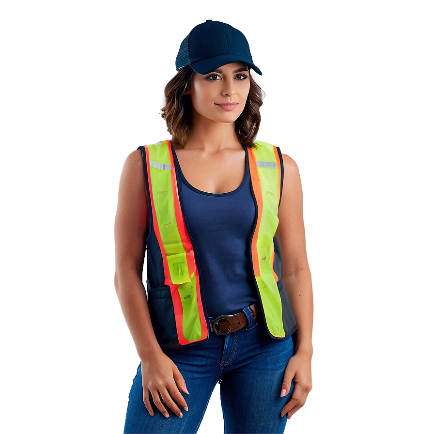 Female Trucker Portrait Png Stp43