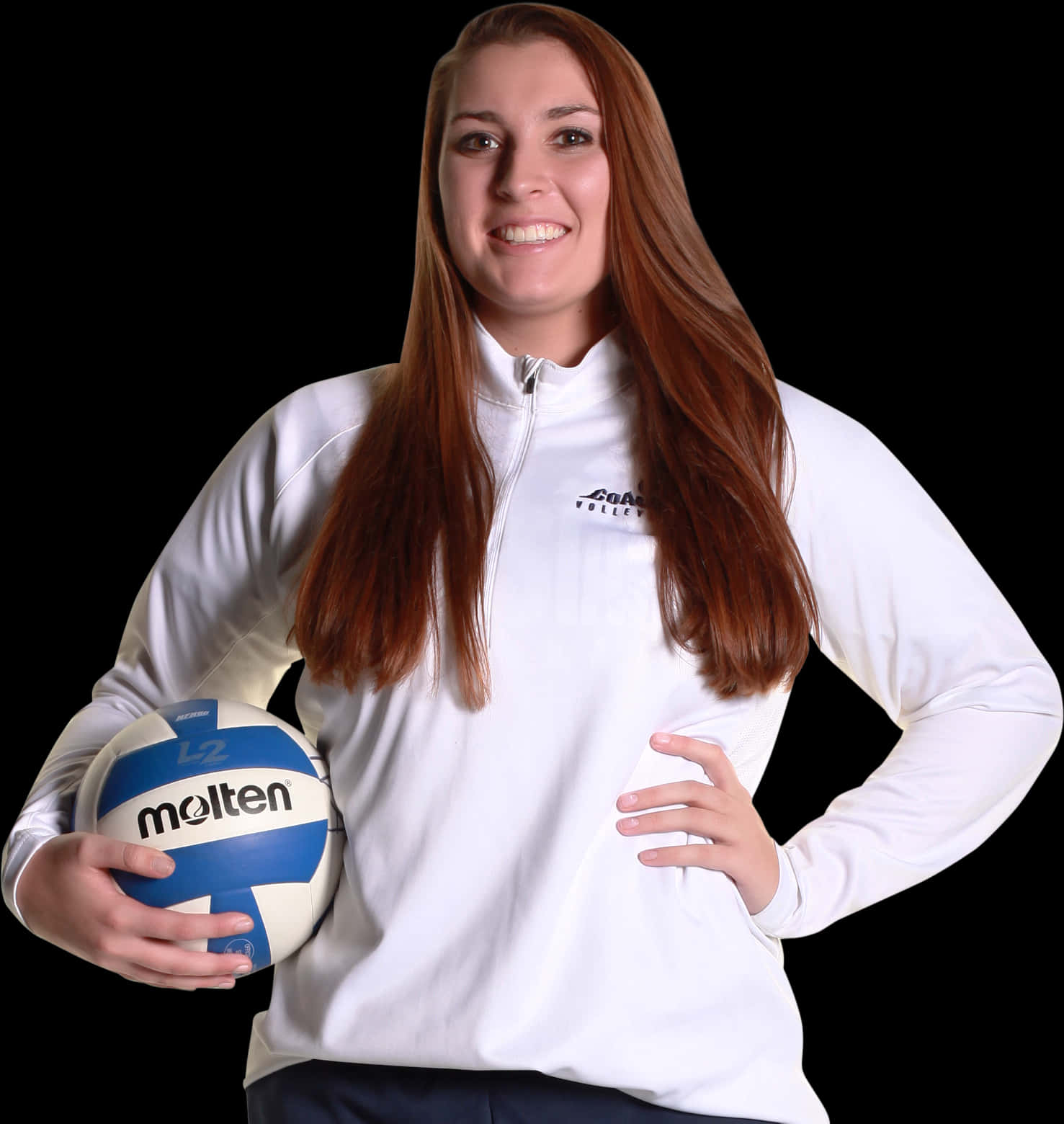 Female Volleyball Player Portraitwith Ball