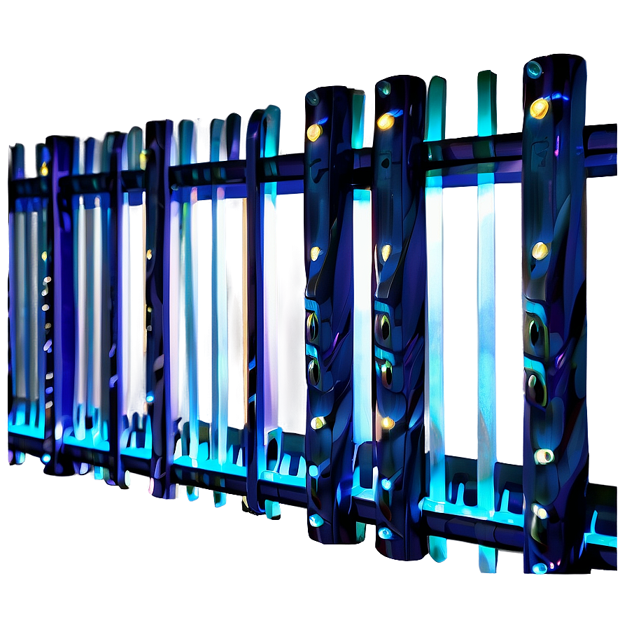 Fence With Integrated Lighting Png 05242024