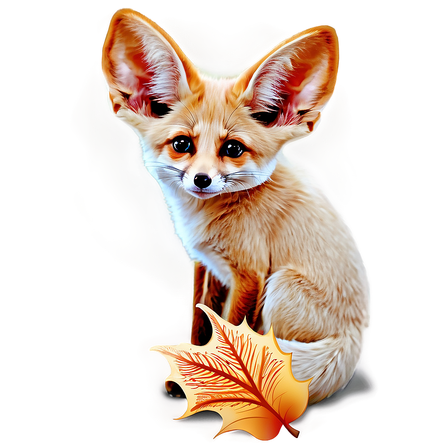 Fennec Fox With Autumn Leaves Png Puy31