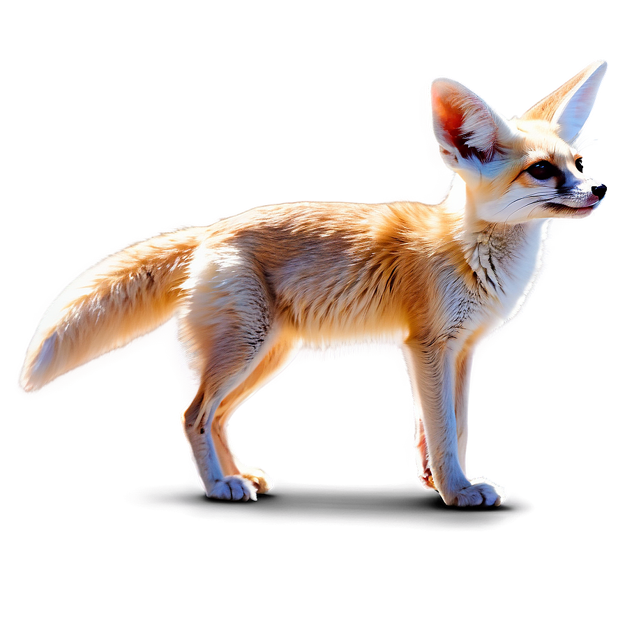 Fennec Fox With Sun Rays Background Png 73