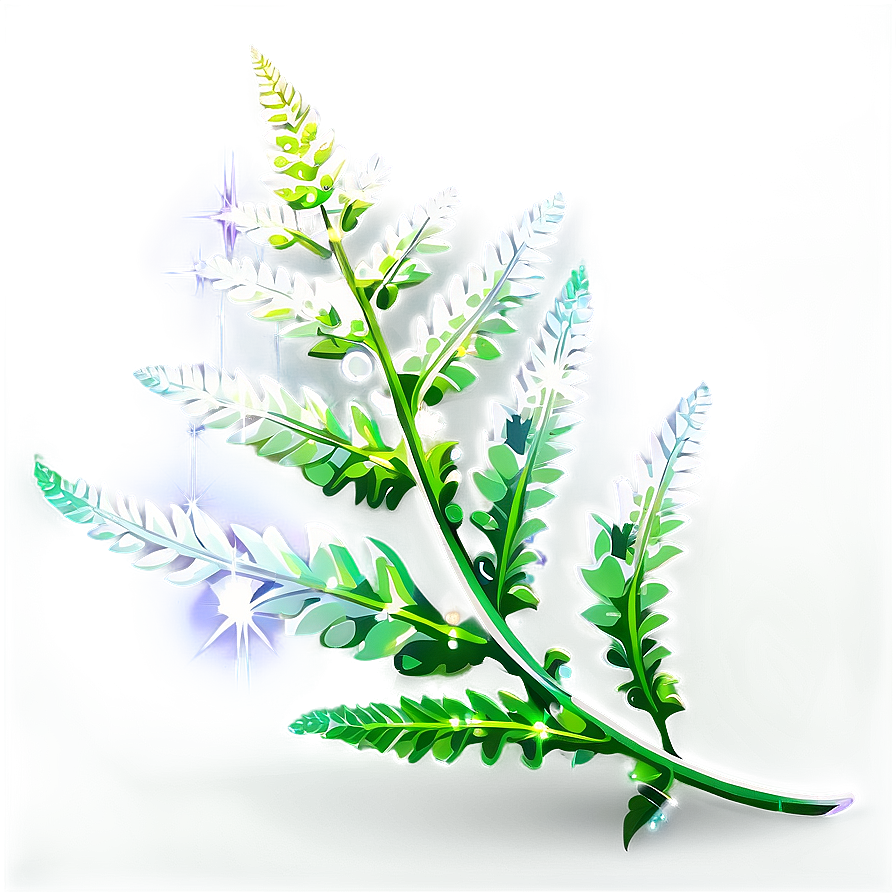 Fern Leaf With Sparkles Png 73