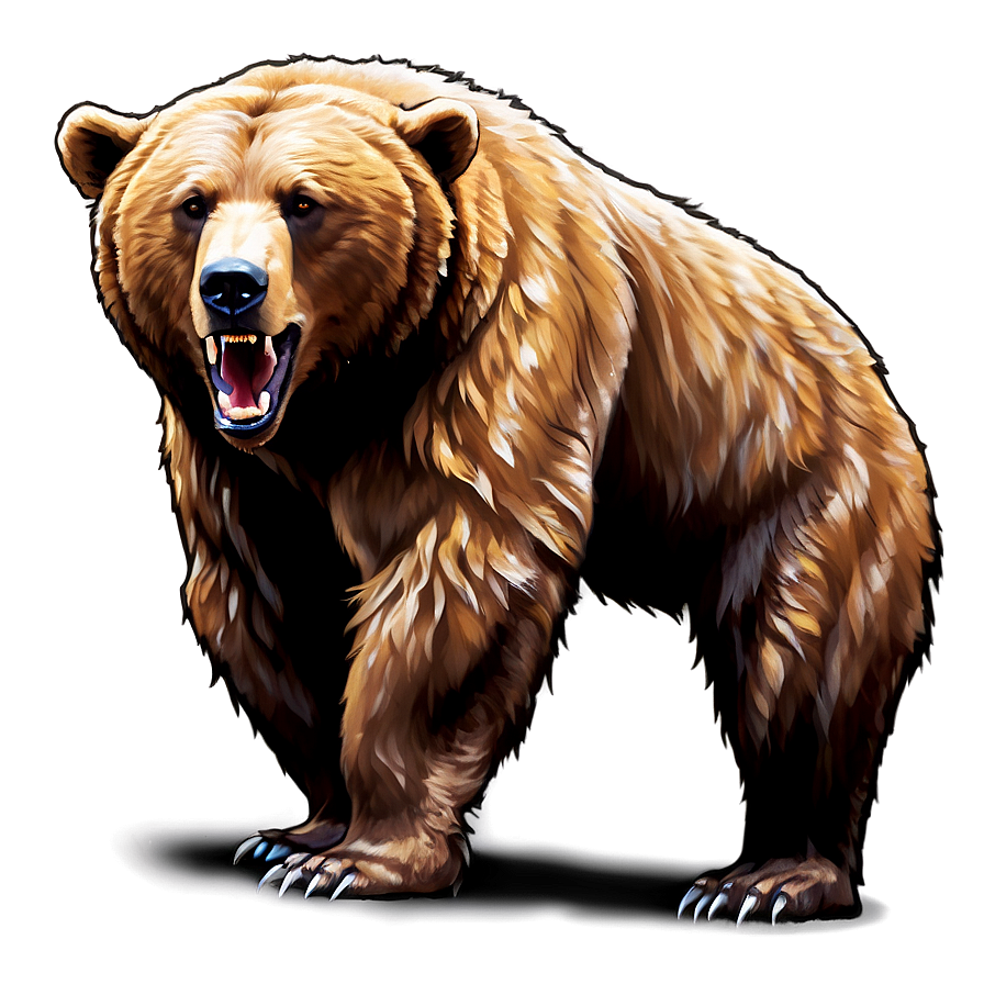 Ferocious Bear Standing Png 06112024