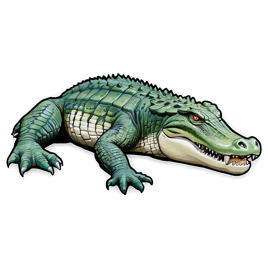 Ferocious Crocodile Png 06112024