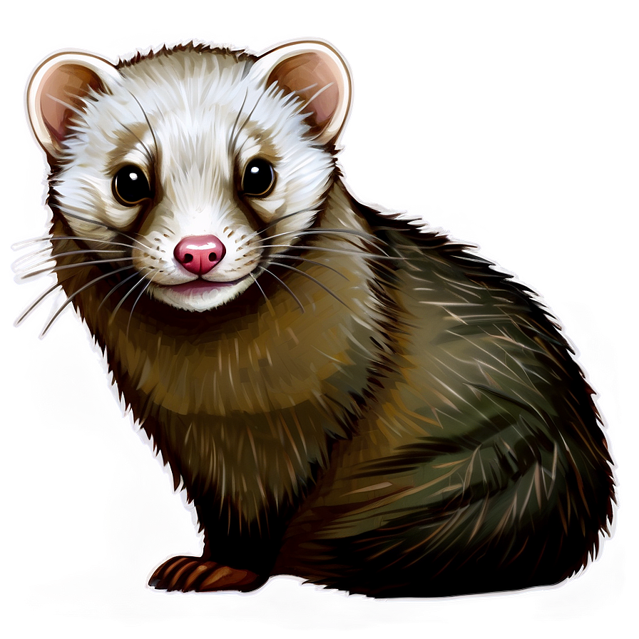 Ferret Illustration Png 06242024