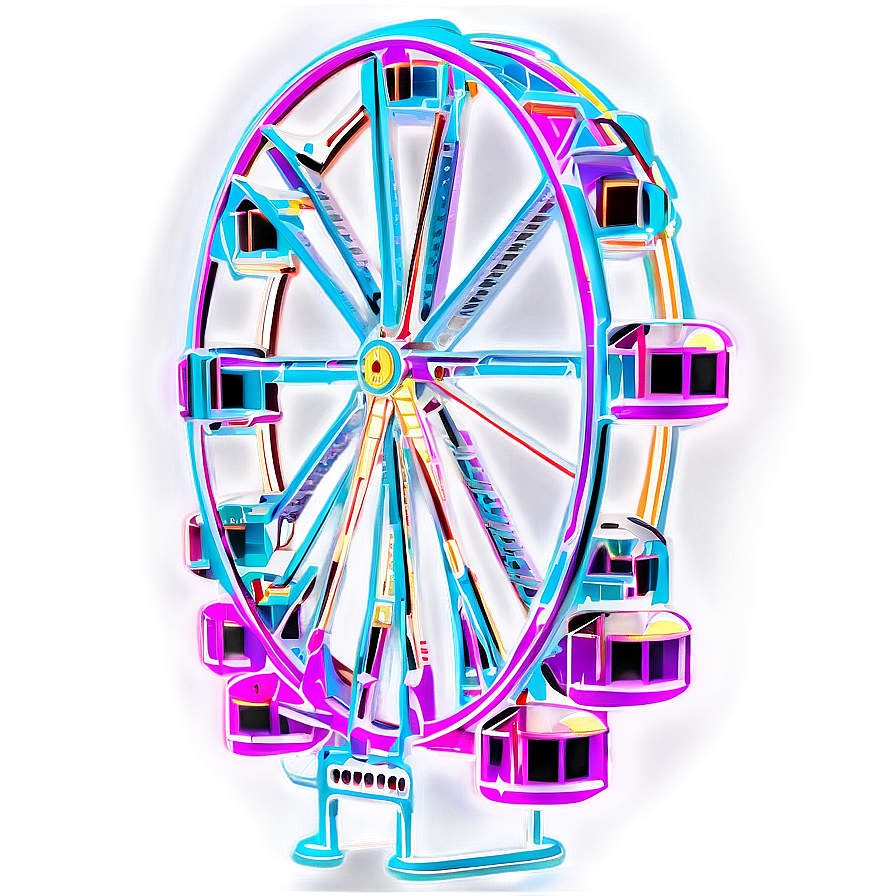 Ferris Wheel Neon Sign Png Oul35