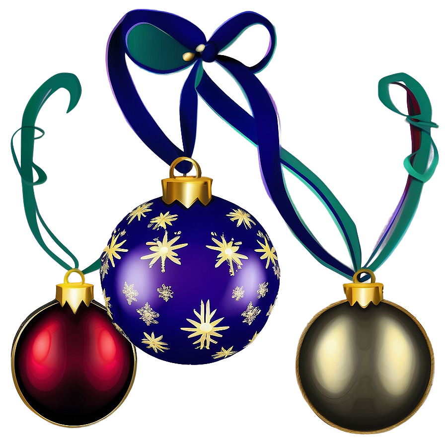 Festive Baubles Clipart Png 06292024