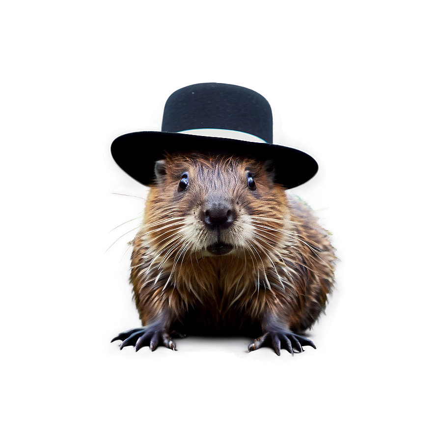 Festive Beaver With Hat Png Fnc85