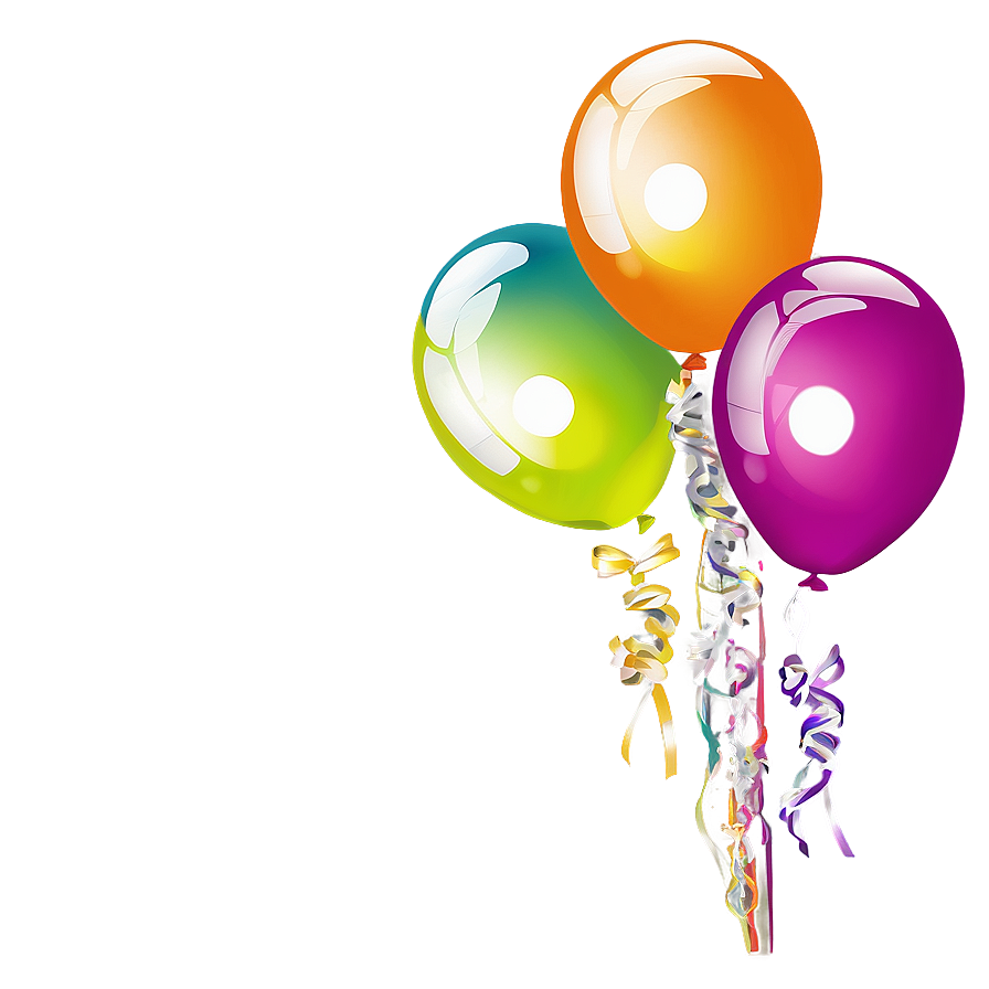 Festive Birthday Balloon Png Byw31