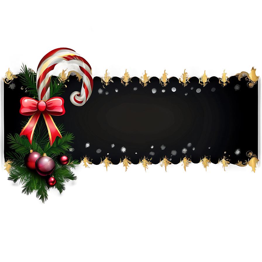 Festive Black Banner Png Rnd75