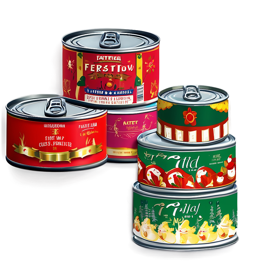 Festive Canned Food Selections Png 23