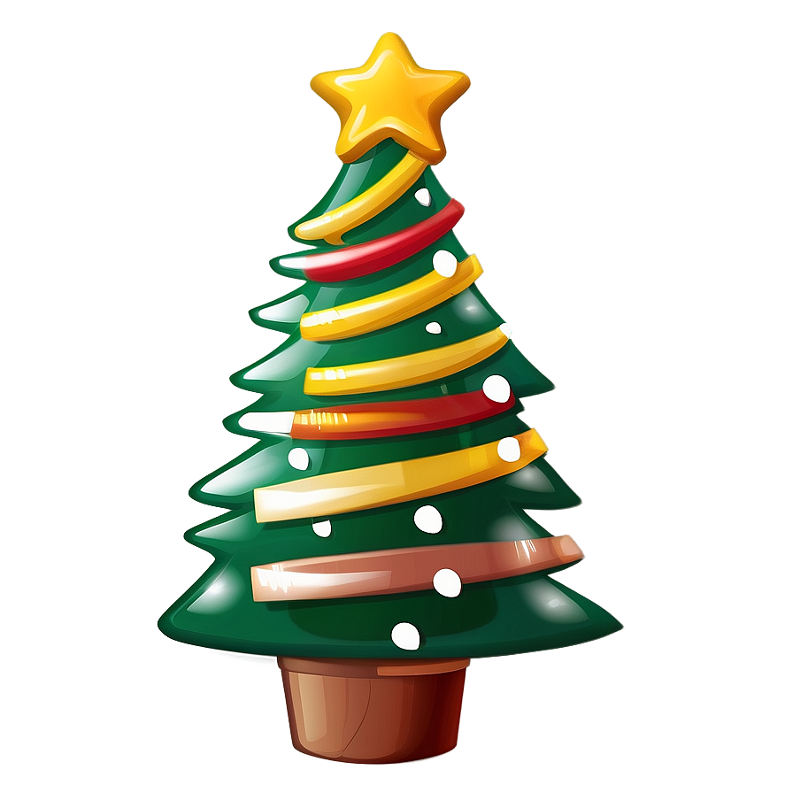 Festive Cartoon Christmas Tree Png Nty