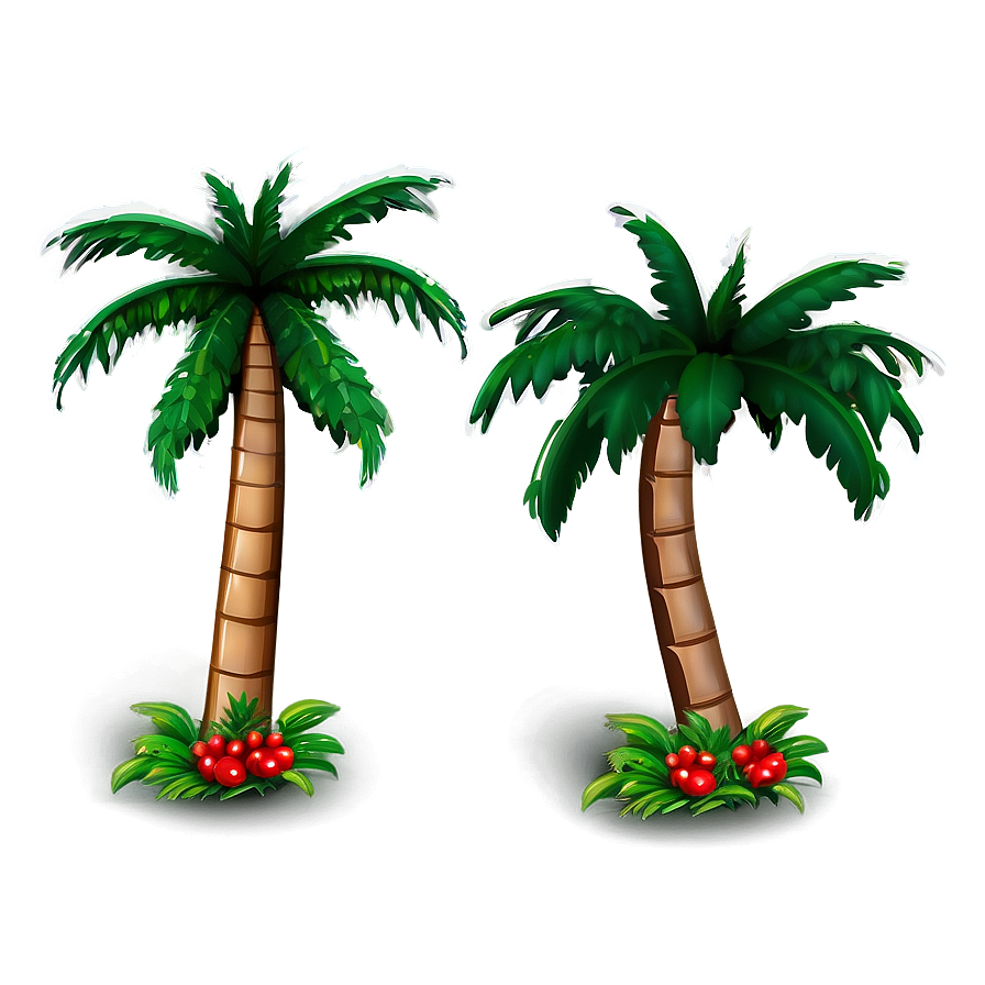 Festive Cartoon Palm Tree Png 06212024