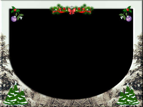 Festive Christmas Frame Border