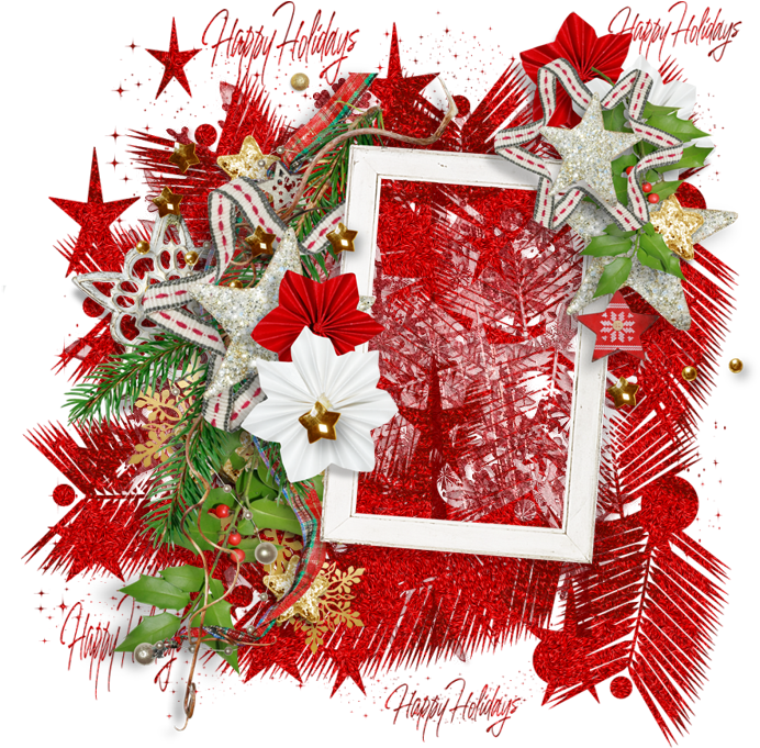 Festive Christmas Frame Decoration