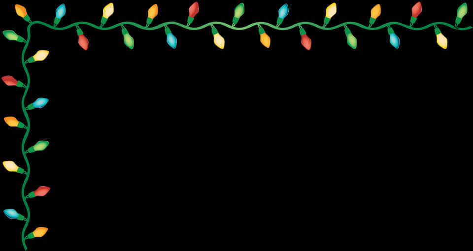 Festive Christmas Lights Border