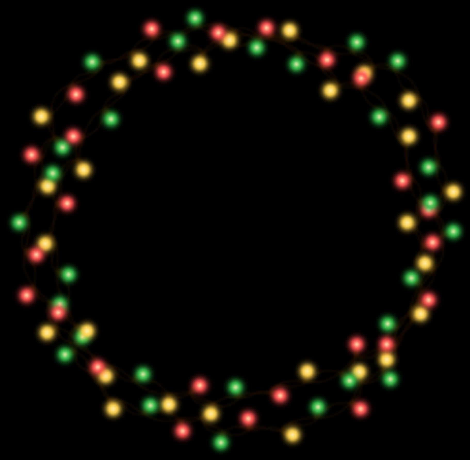 Festive Christmas Lights Circle