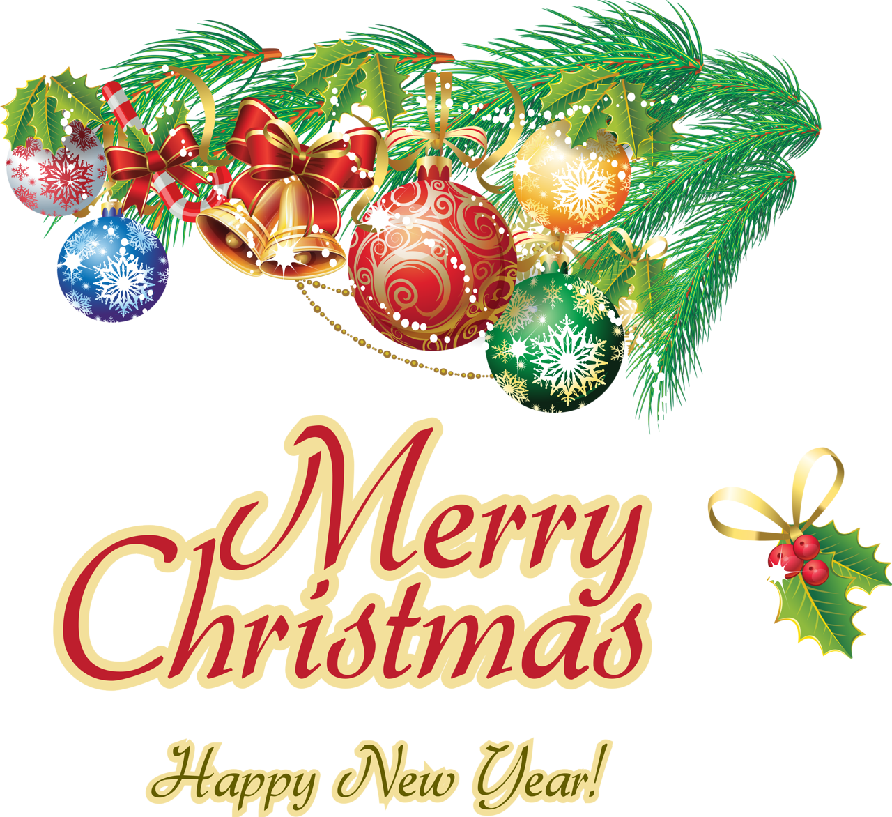 Festive Christmas New Year Greeting