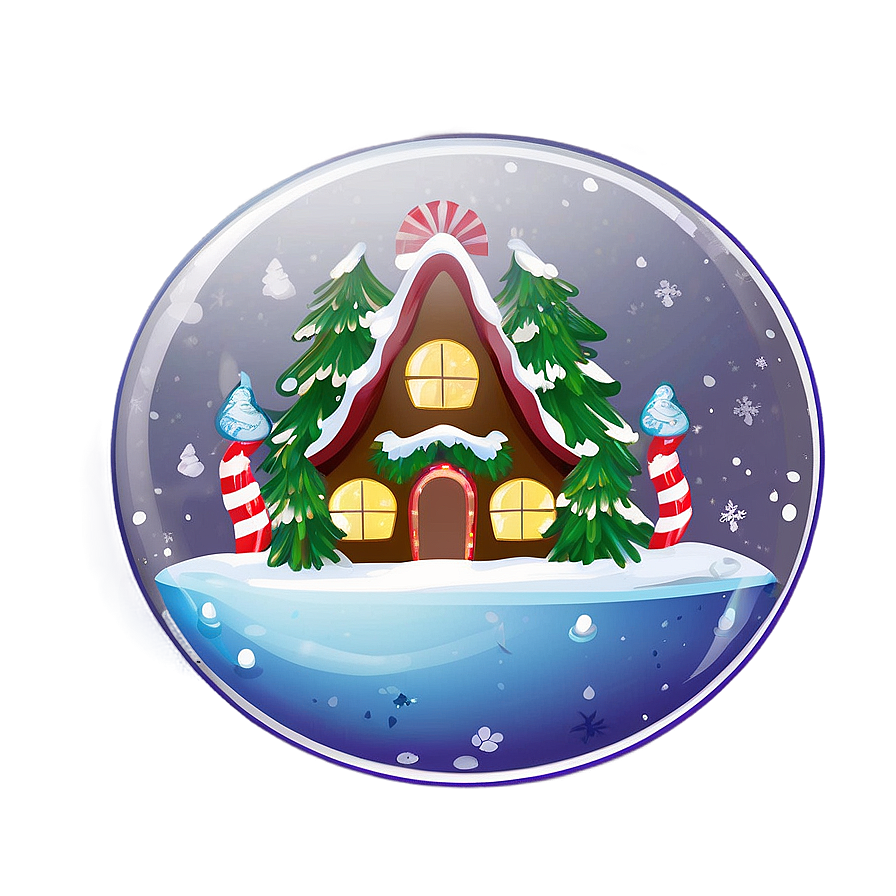 Festive Christmas Snow Globe Png 06252024