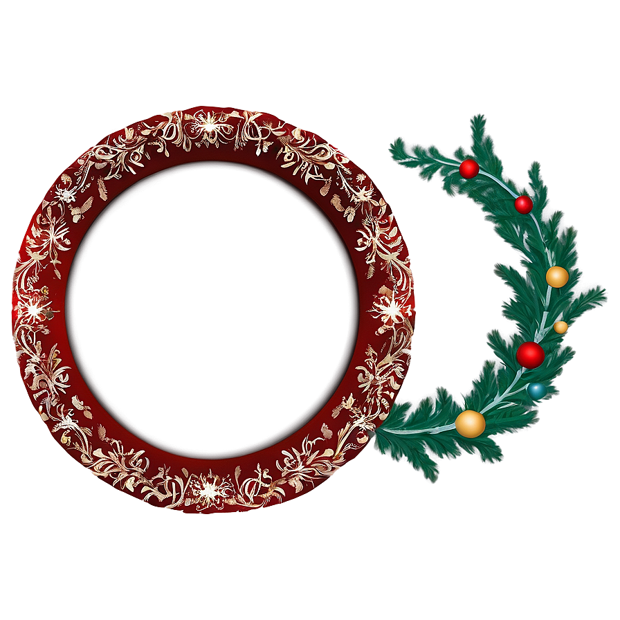 Festive Circle Frame Png Snv37