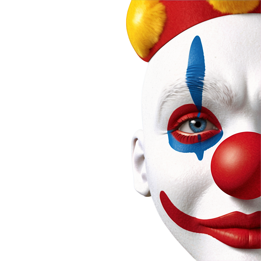 Festive Clown Face Design Png Qkq27