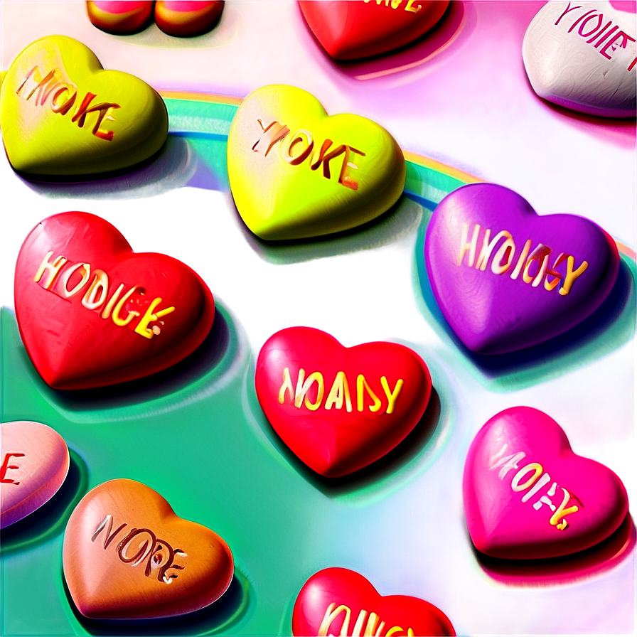 Festive Conversation Hearts Png 32