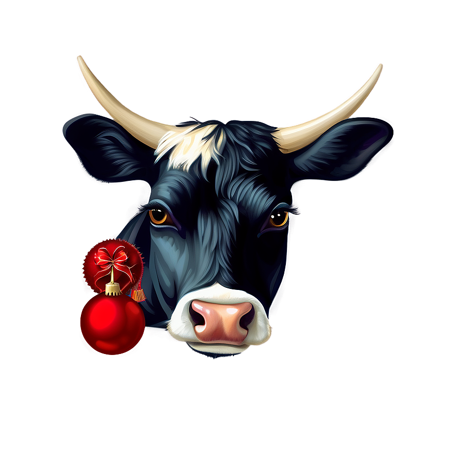 Festive Cow Face Png 06212024