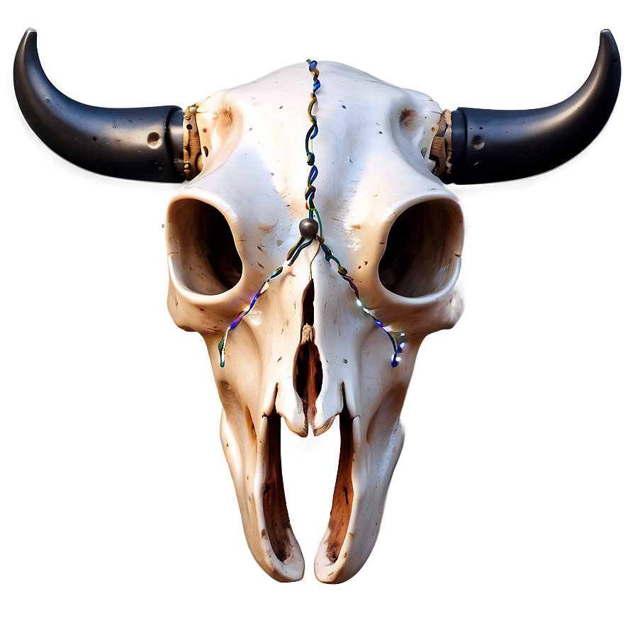 Festive Cow Skull With Lights Png Hui27