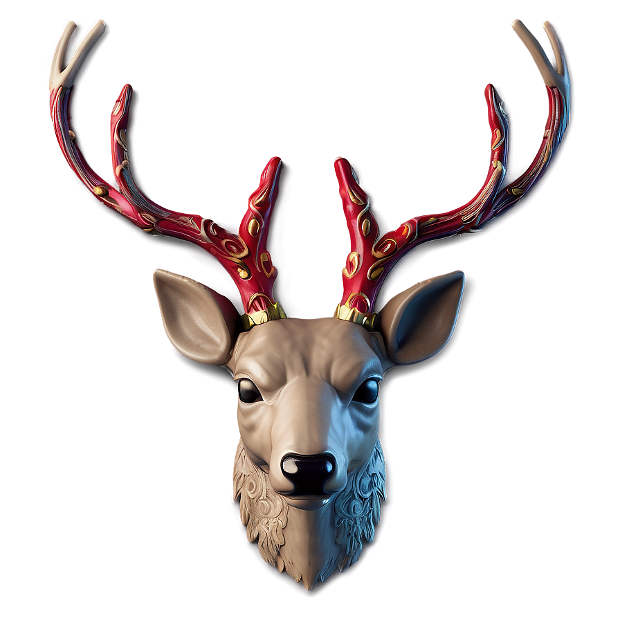 Festive Deer Head Holiday Decor Png 06212024