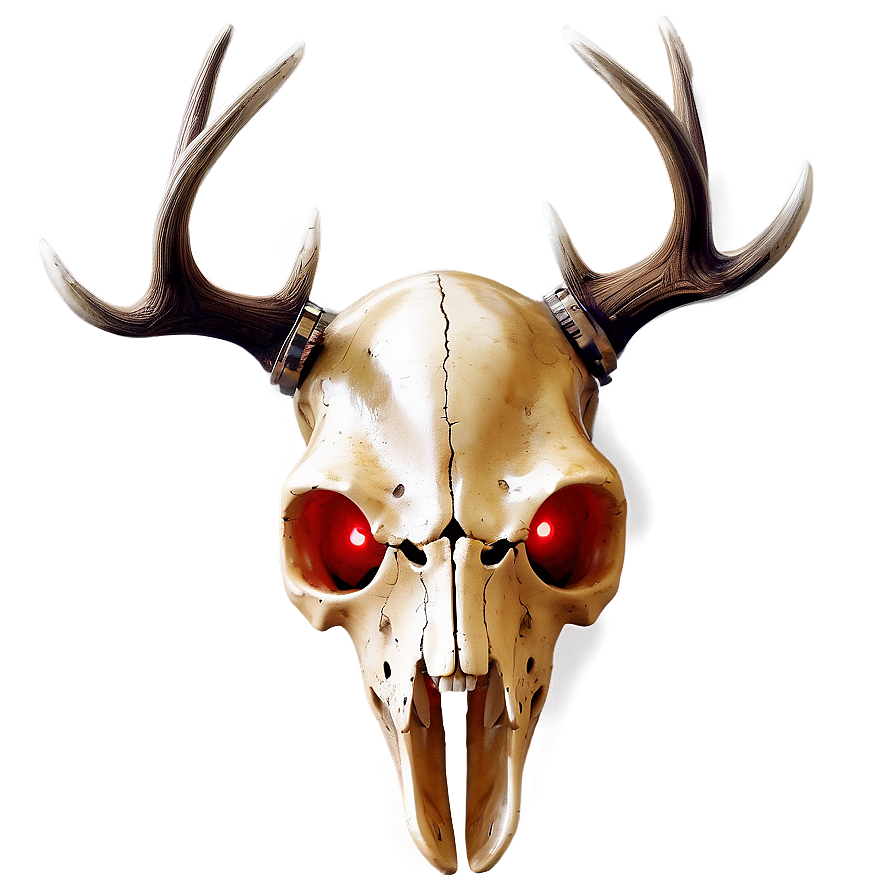 Festive Deer Skull With Lights Png Lbc57