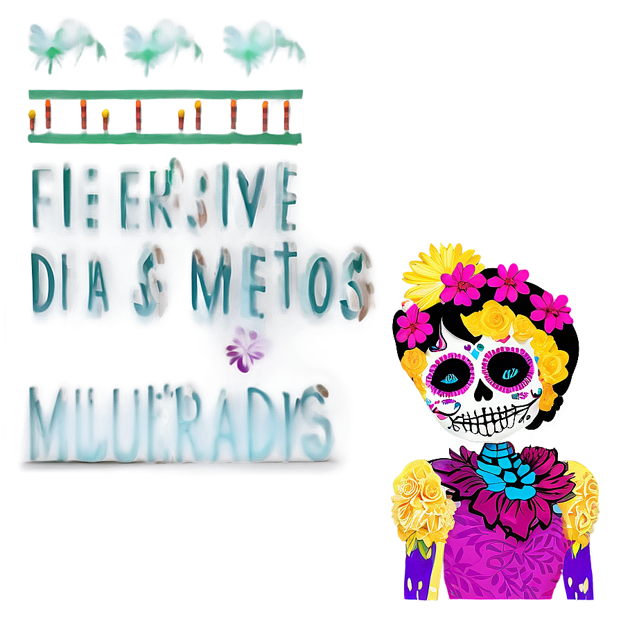 Festive Dia De Los Muertos Parade Png 13